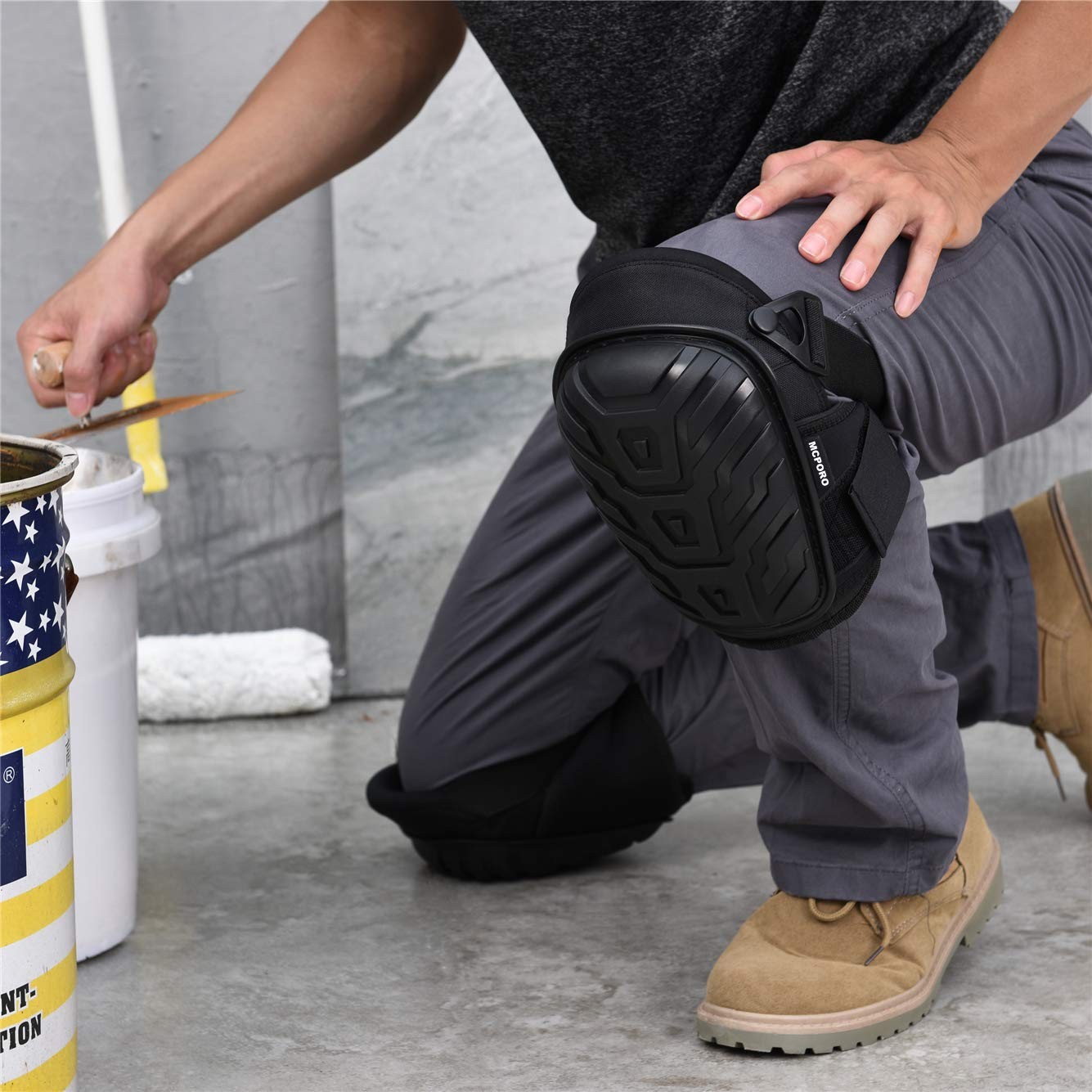 Professional Knee Pads for Work – Breathable Heavy Duty Construction Pads Wit...