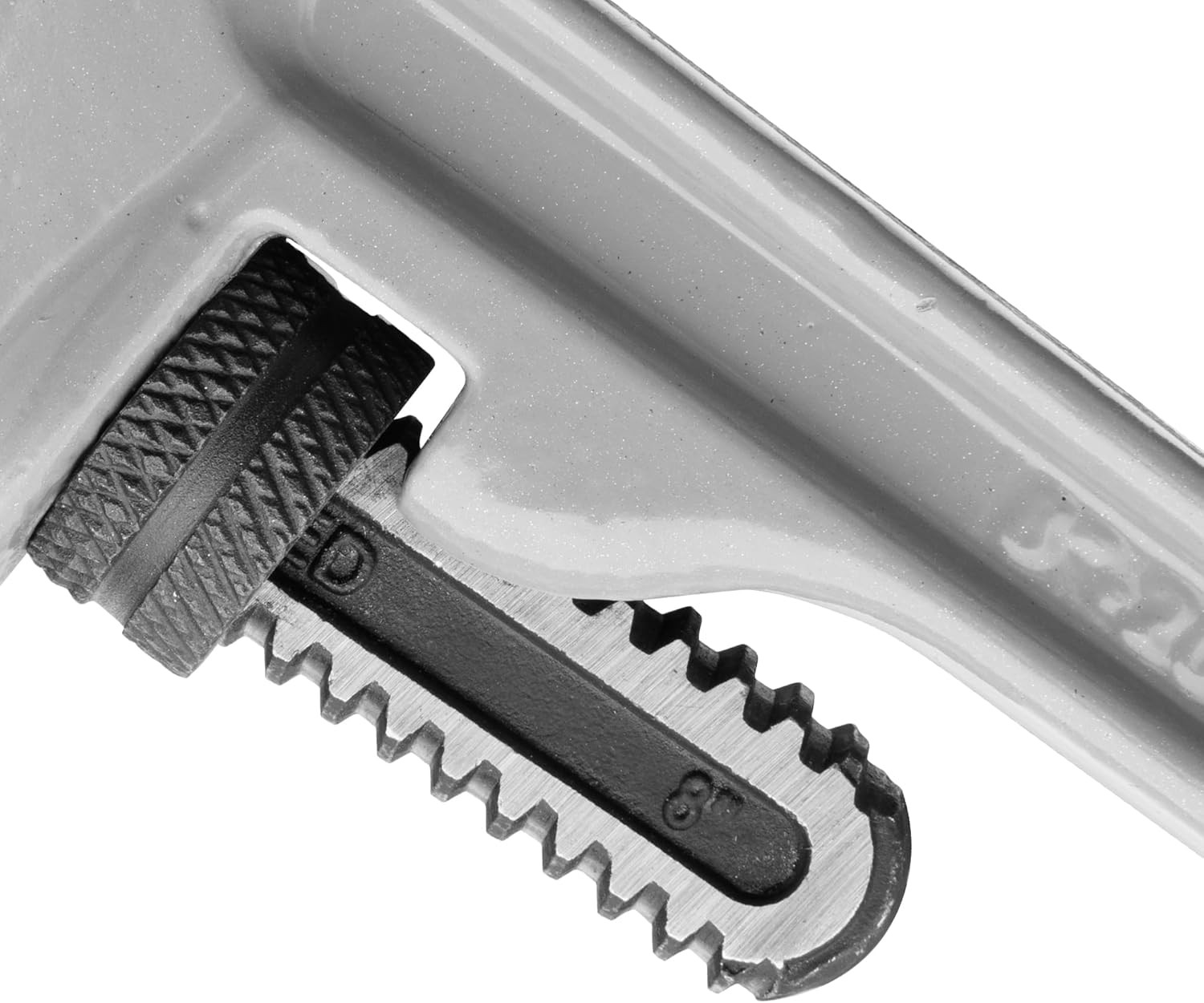 8-Inch Heavy Duty Aluminum Straight Pipe Wrench, Adjustable Plumbing Wrench, Dro
