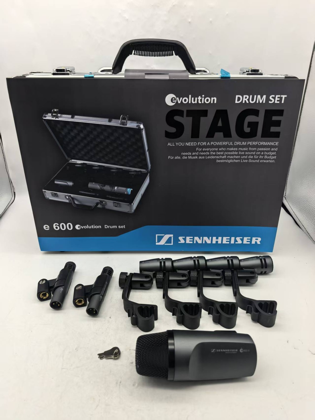 New Drum Kit 600 e600 Sennheiser Drum Mic Package with Case e602 e604 e614