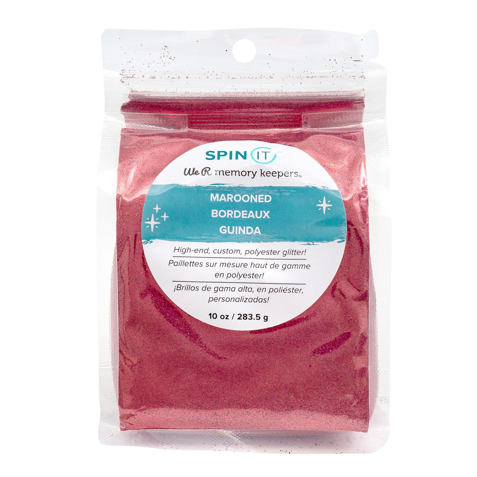 We R Spin It Extra Fine Glitter 10oz-Marooned - 2 Pack