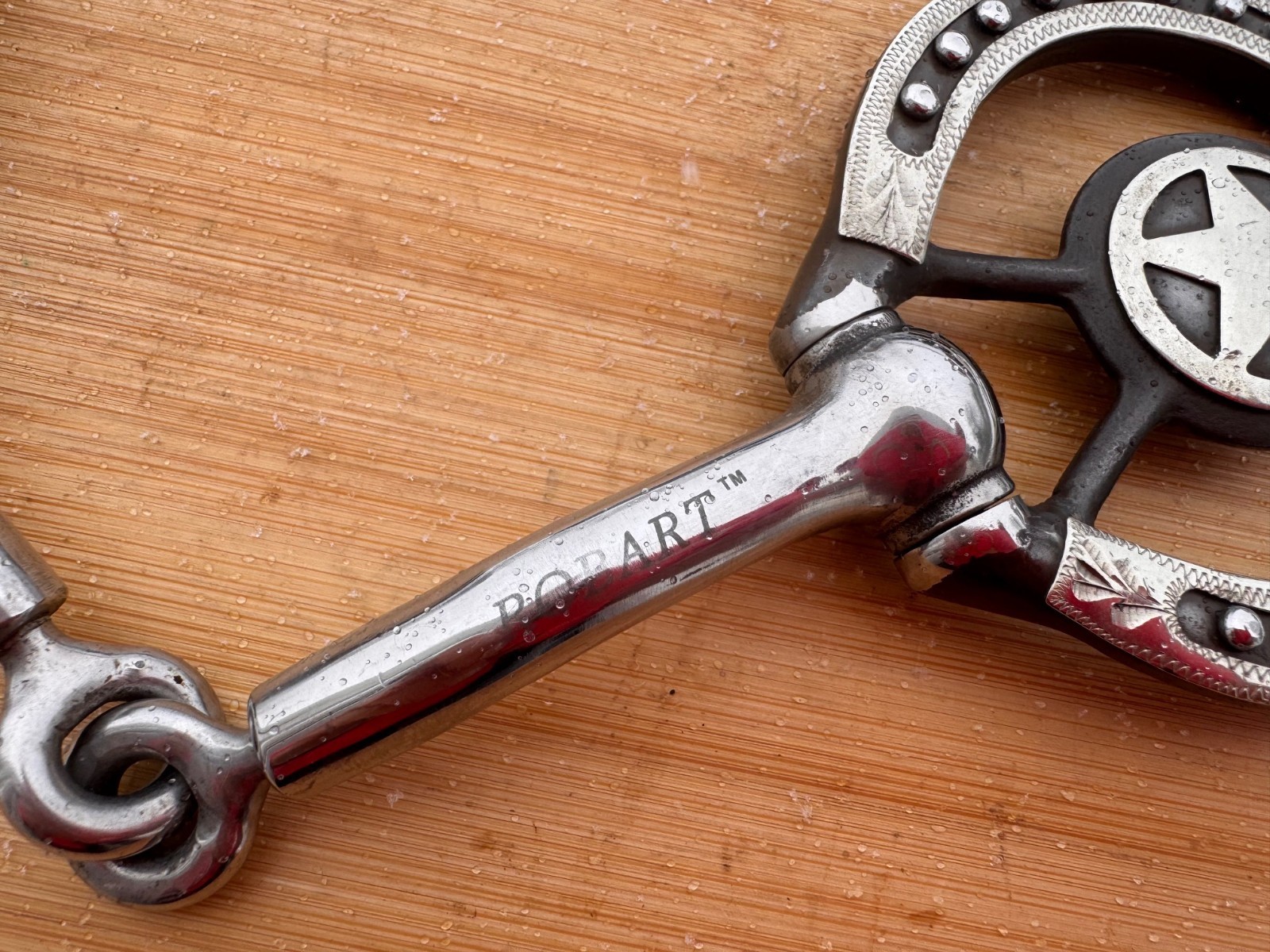 ROBART Pinchless Silver Mounted Star Concho Western Snaffle Bit ~ 5"