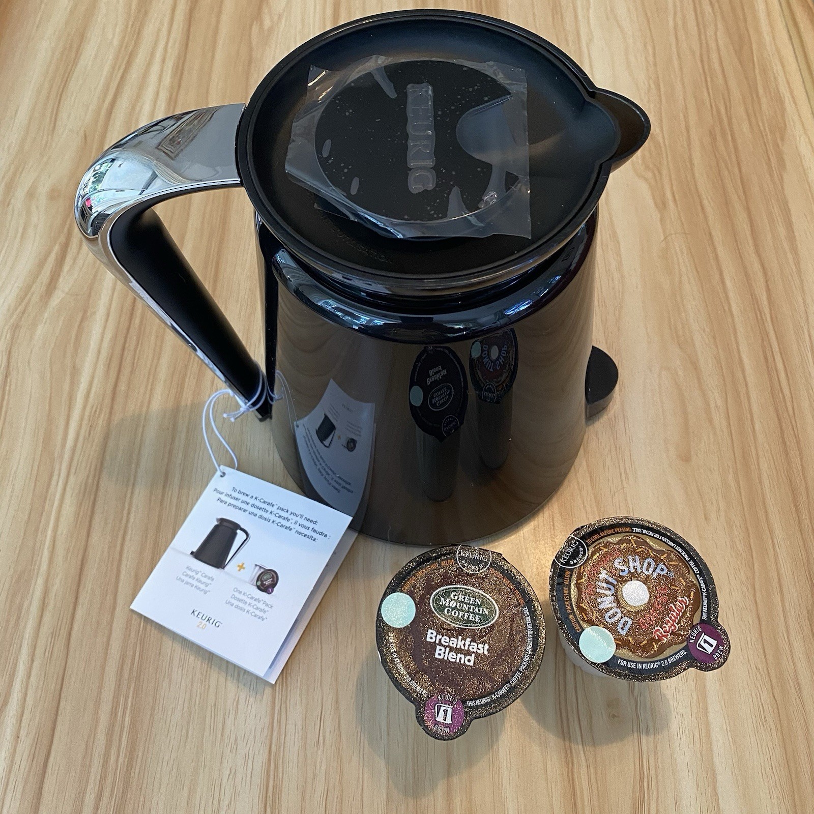 Keurig 2.0 Thermal Carafe Black Silver 4 Cup 32oz Coffee Pot Replacement New