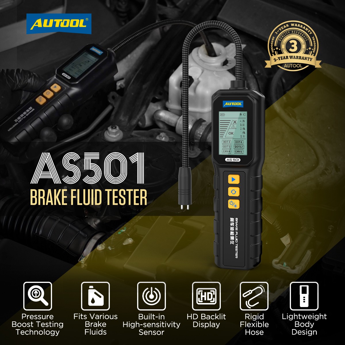EPB Tool Electronic Parking Brake Emergency Release Tool + Brake Fluid Tester
