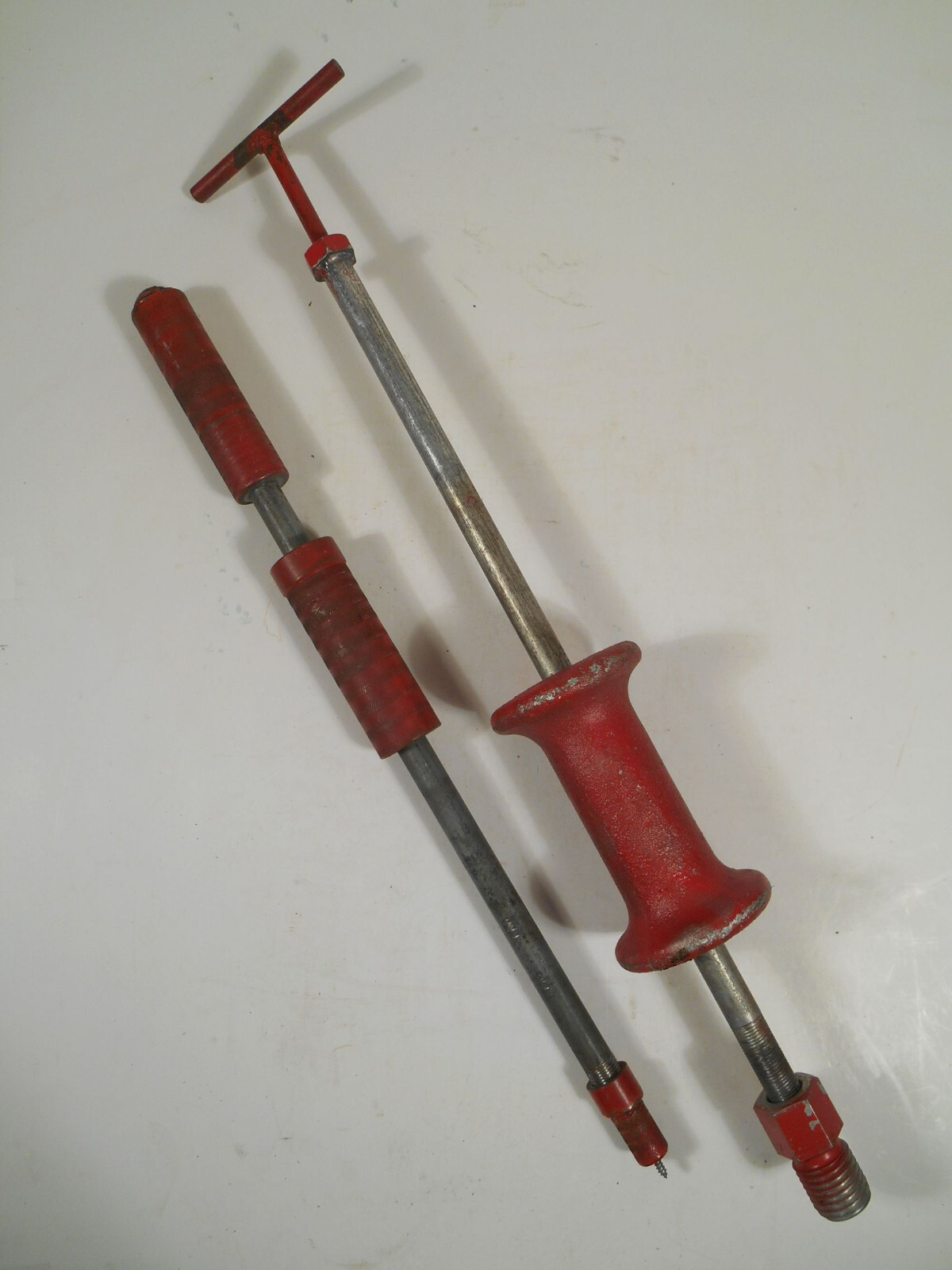 Vintage Pair Auto Body Dent Pullers Slide Hammers Puller Hammer
