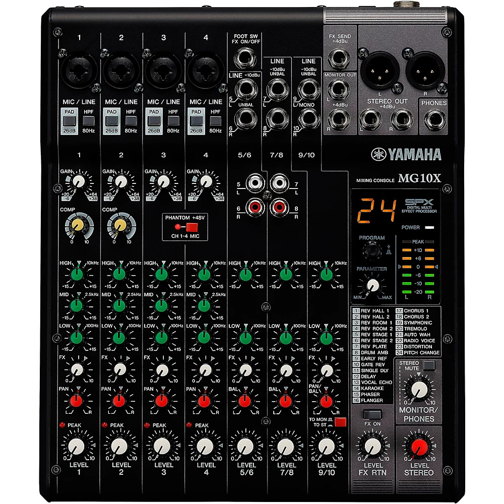Yamaha MG10X CV 10Input Stereo Mixer With Effects