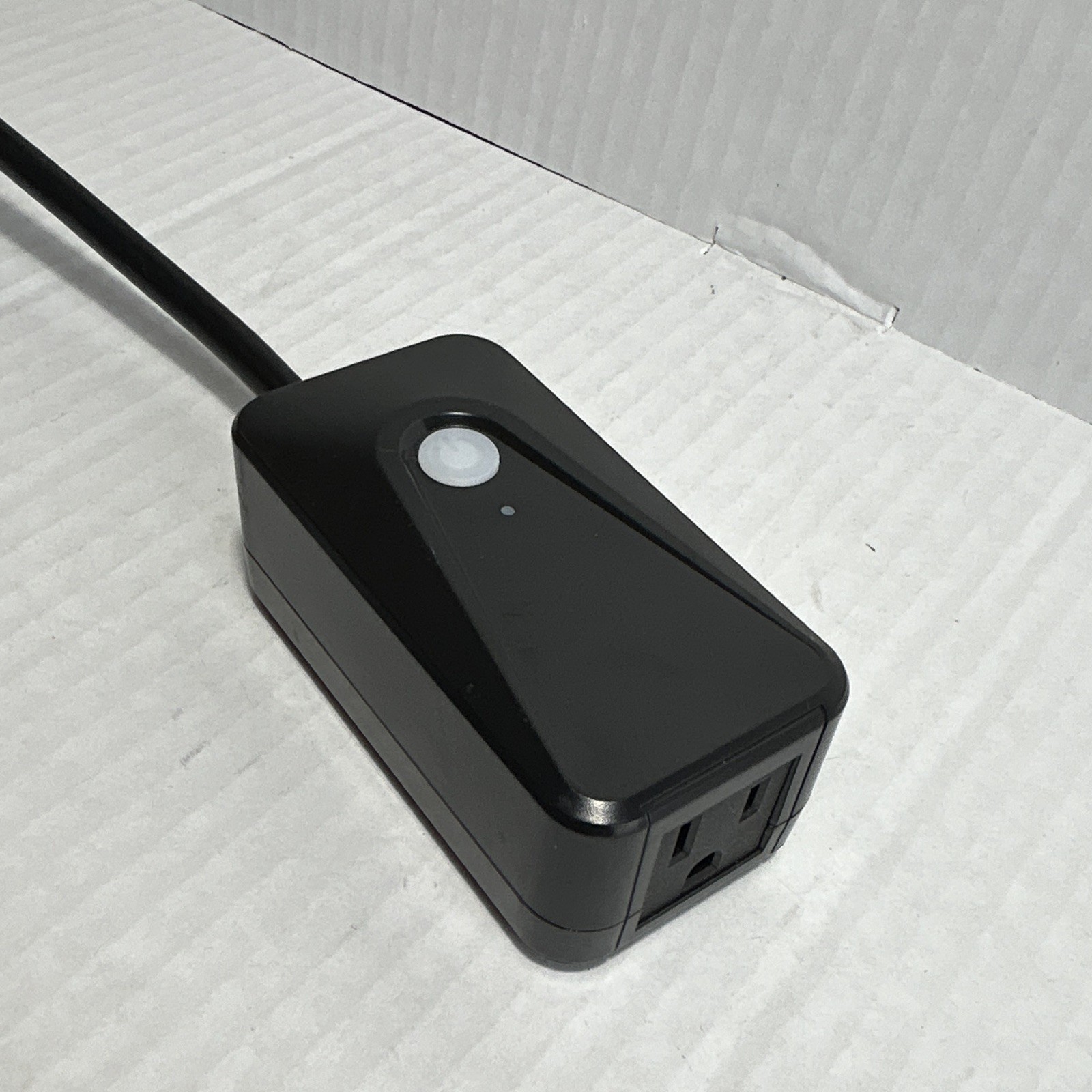 Black Inline Smart Plug Wireless Switch w/ Indicator Light, US Type A 120V