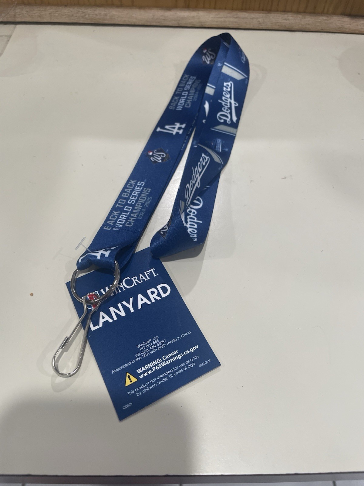 2025 World Series Champions  Los Angeles Dodgers 1" Lanyard