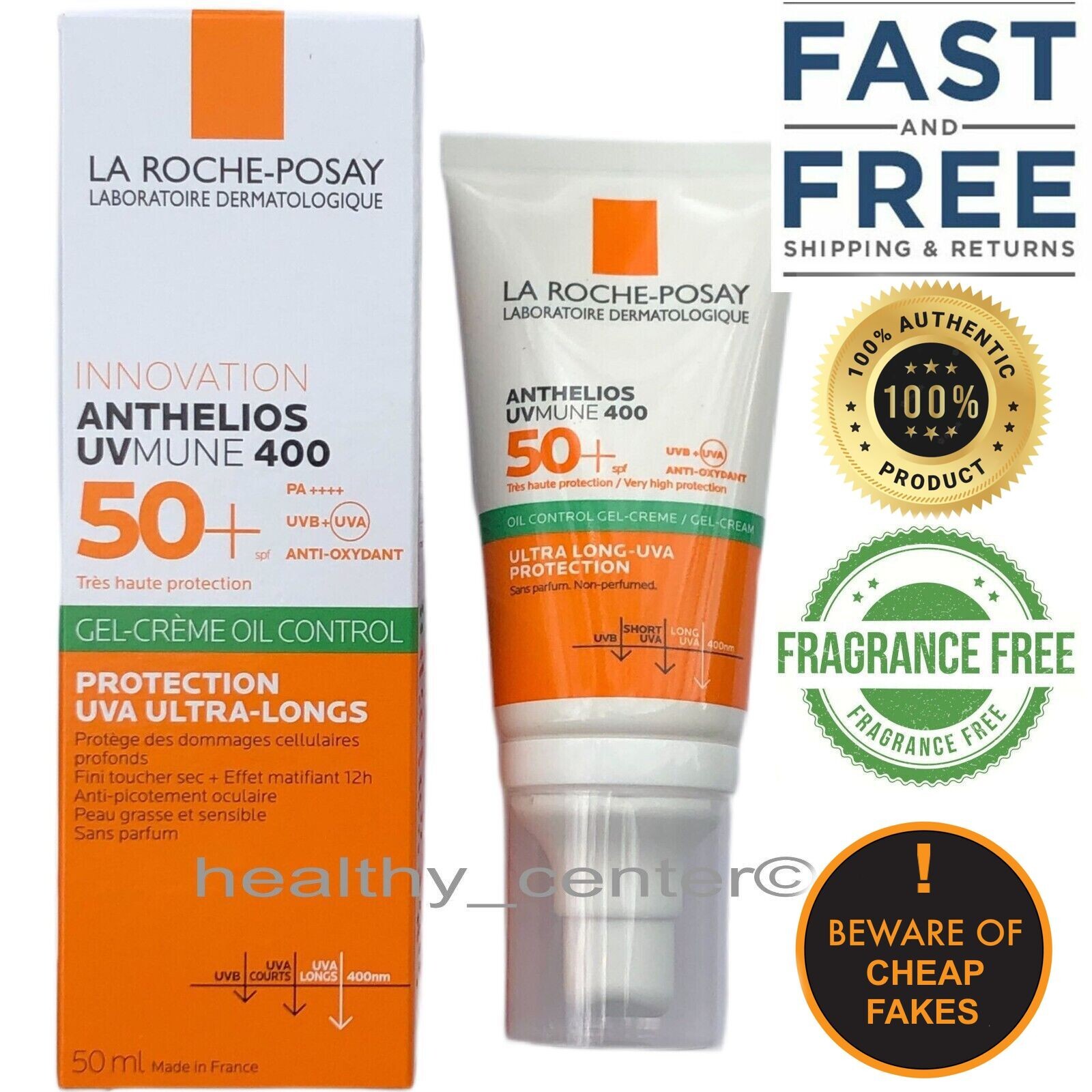 La Roche Posay ANTHELIOS UVMUNE 400 Oil Control Dry Touch Gel-Cream SPF50+ 50ml