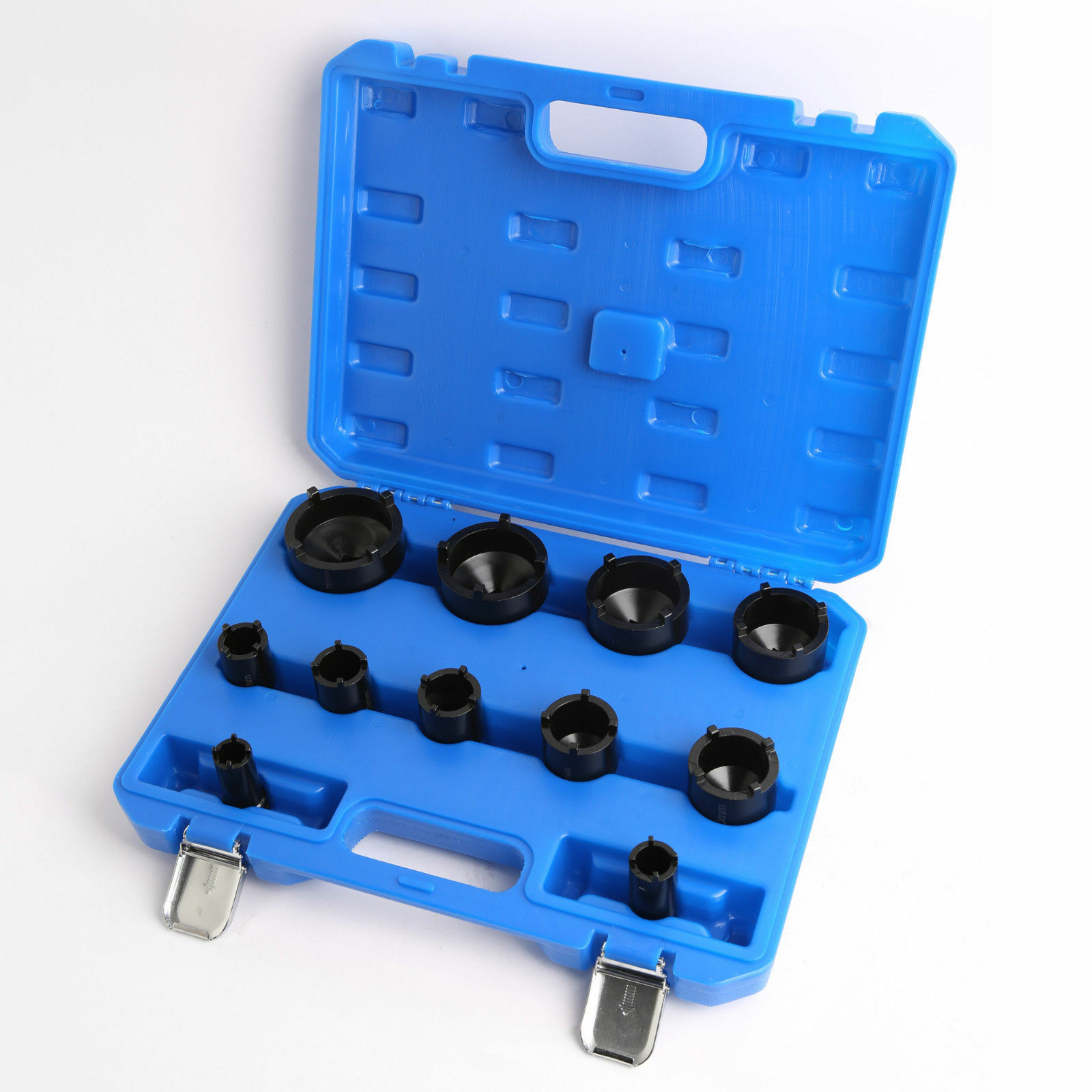 11Pcs 1/2In Drive Grooved Lock Nuts Socket Set 22-75 MM  Lock Ball Joint Axles