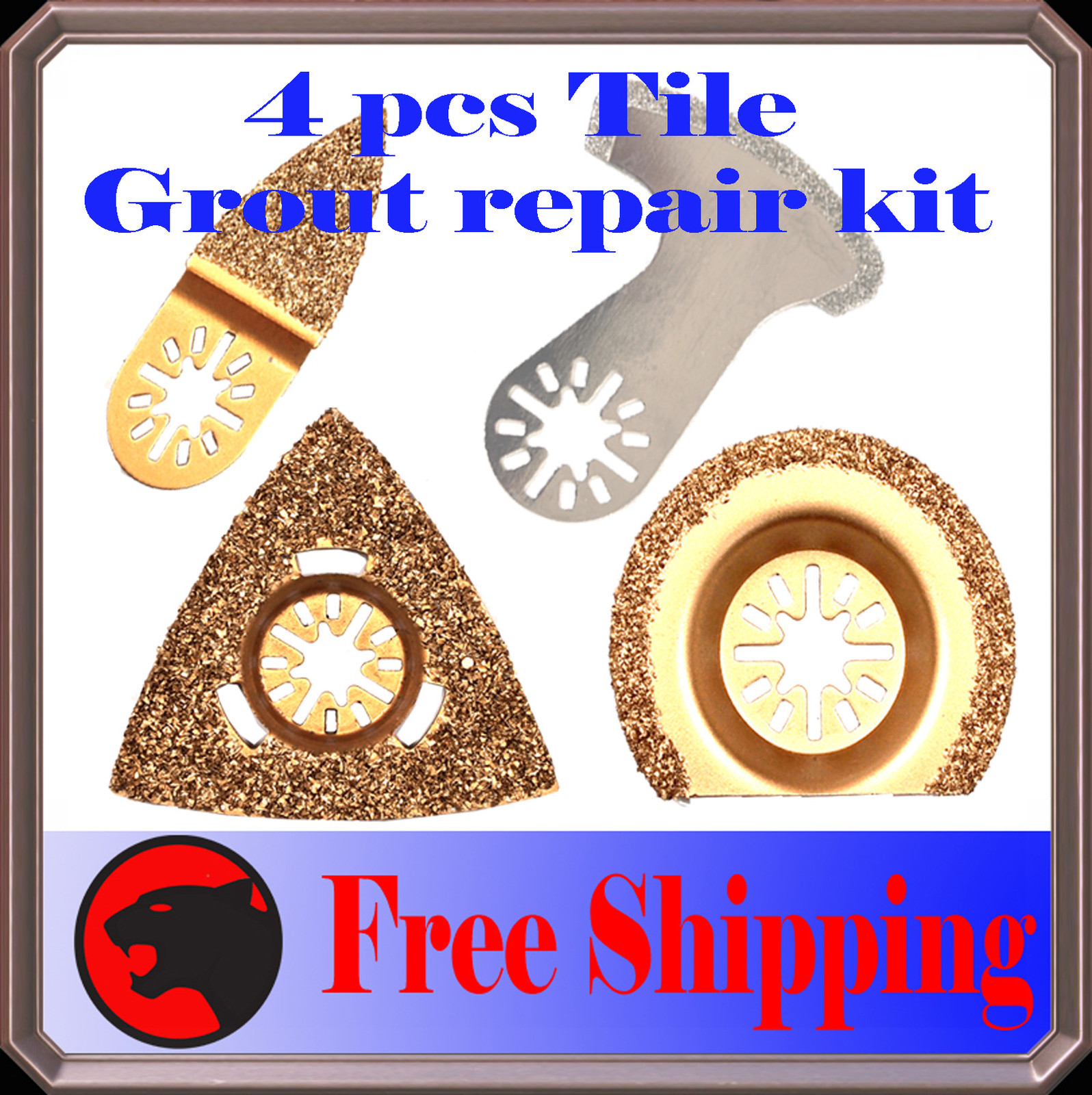 4pc Diamond Carbide Grout Oscillating MultiTool Saw Blade For Dremel Bosch Fein