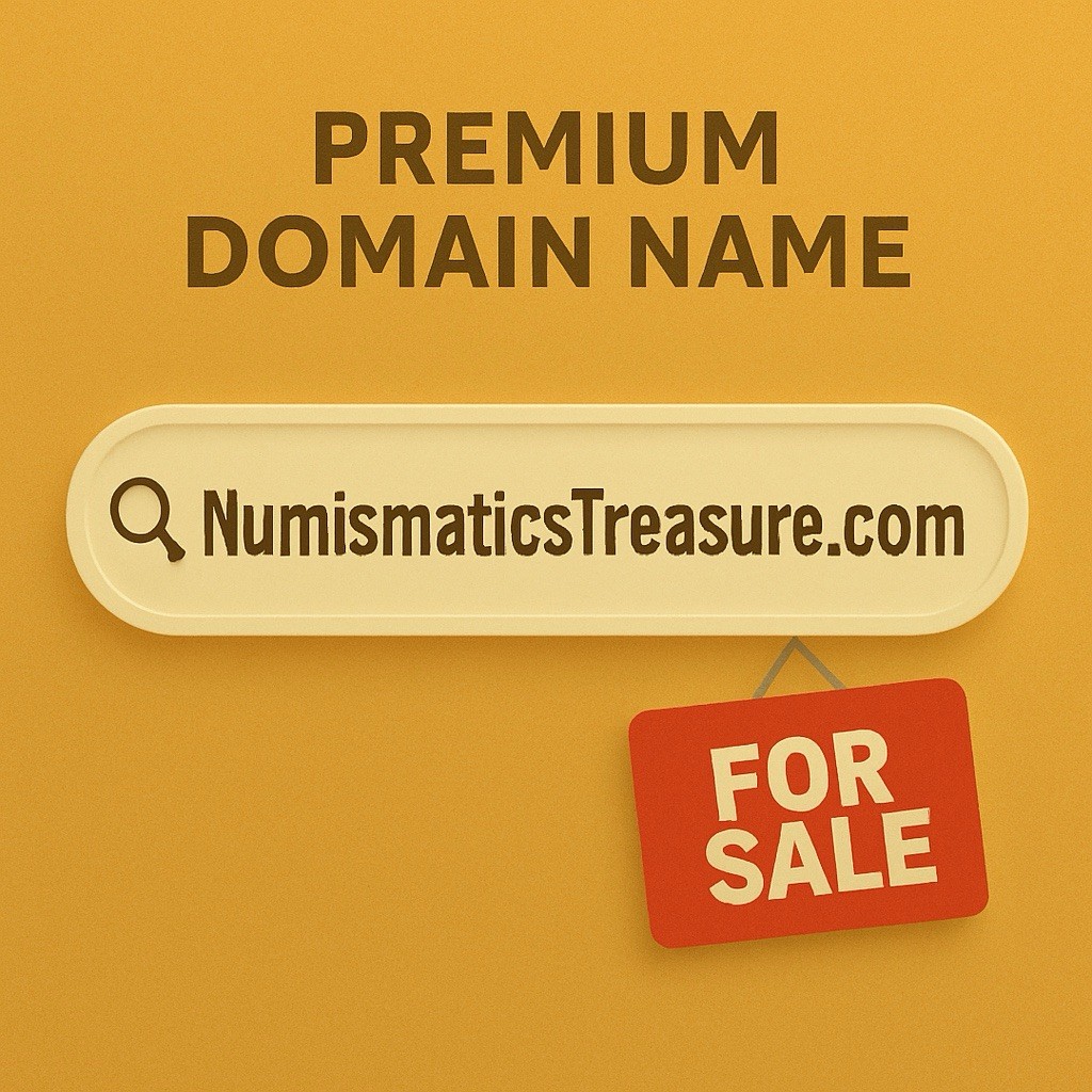 NumismaticsTreasure.com Premium Domain Name For Sale.