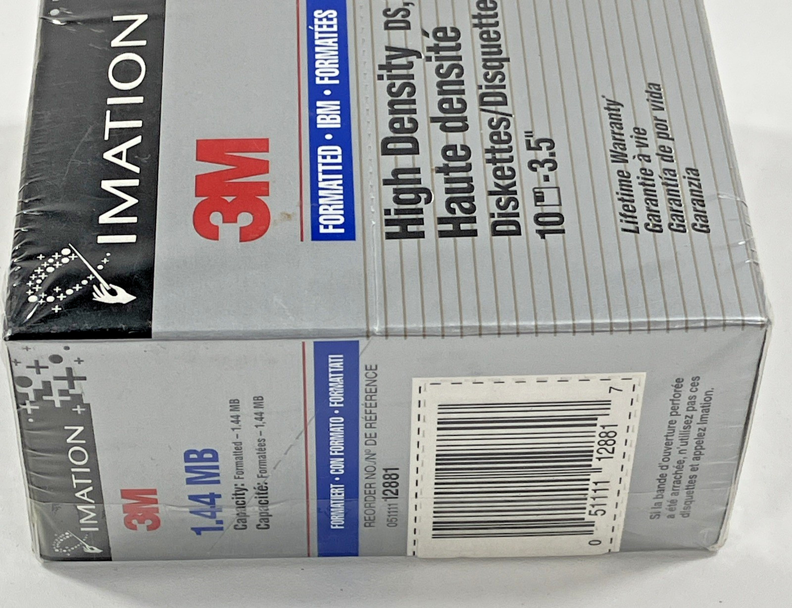 Imation 3M/IBM Formatted/High-Density 3.5" DS HD Diskettes/1.44 MB (10 Disk) NEW