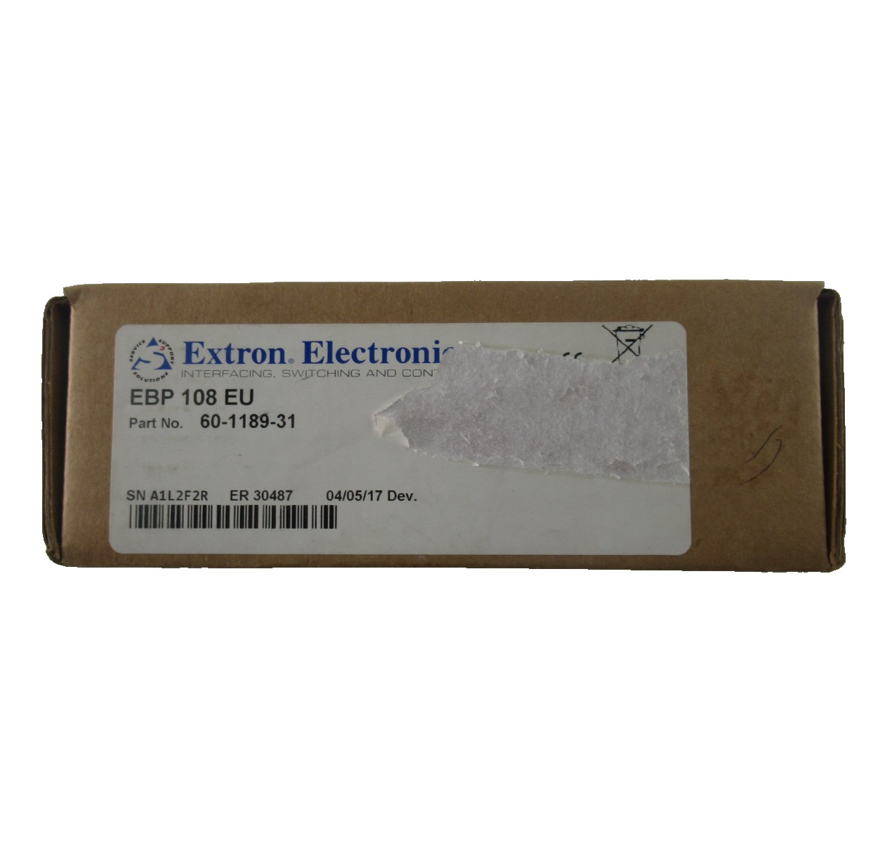 Extron EBP 108 eBUS Button Panel with 8 Buttons - Flex55 and EU - 60-1189-31