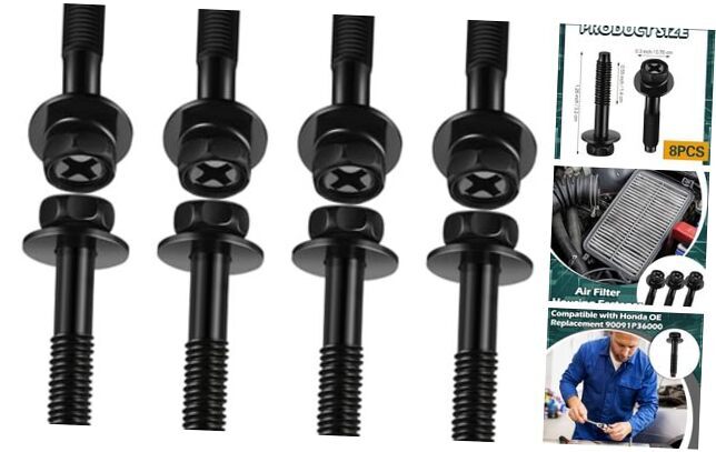 Pcs Air Cleaner Fastener Compatible with Honda OE Replacement 90091P36000 8