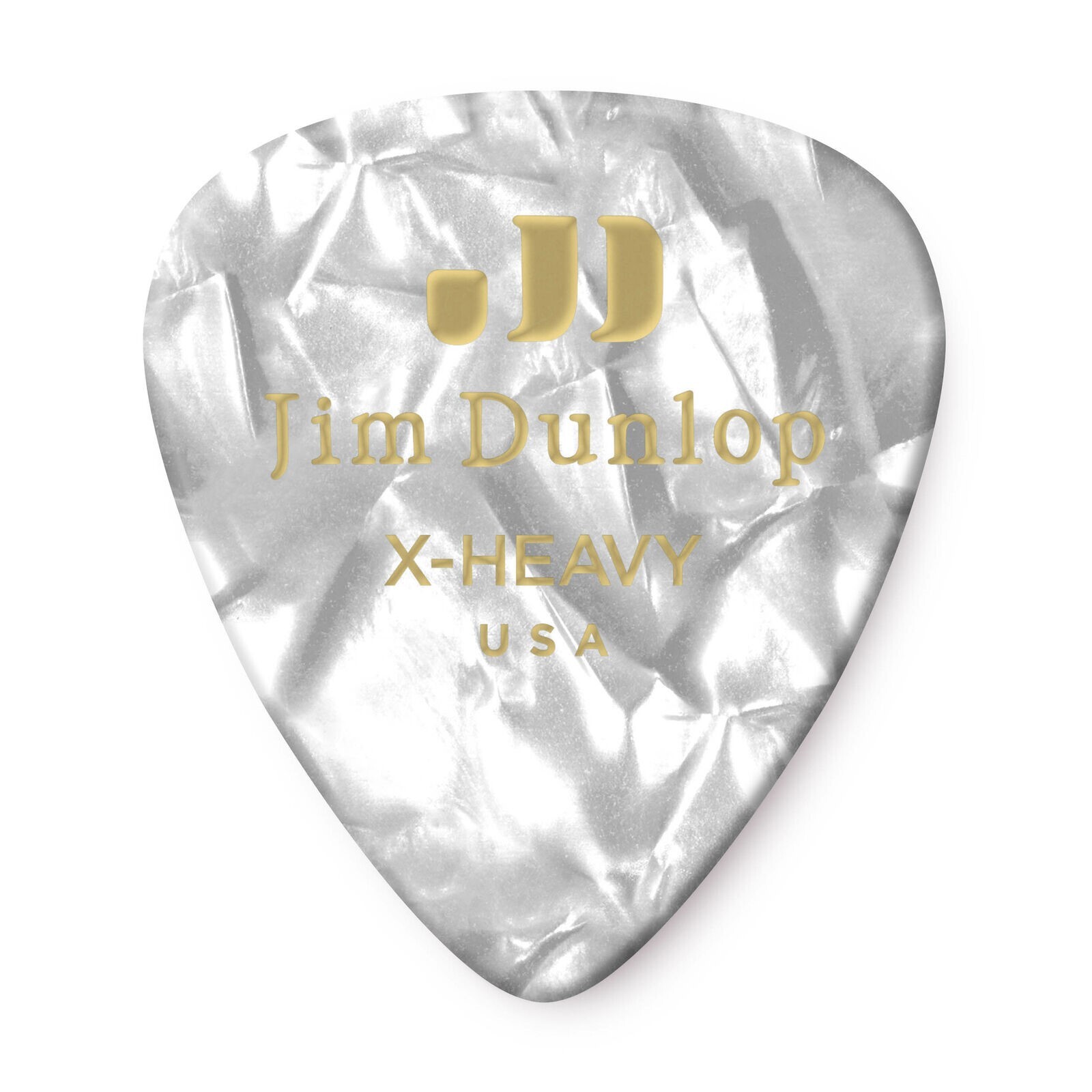 Dunlop Guitar Picks 24 Pack Celluloid White Pearl Extra Heavy