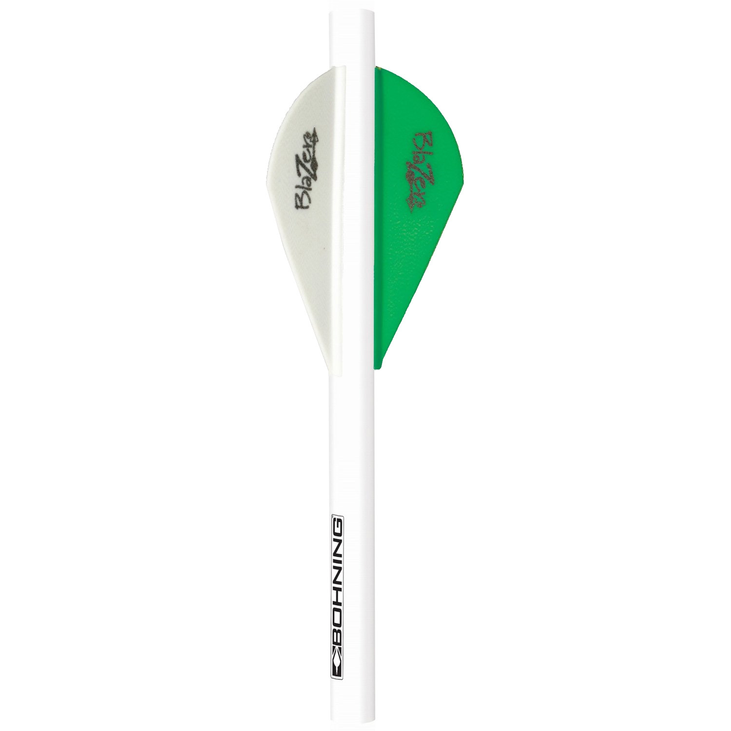 Bohning Blazer QuikFletch Shrink Quik True Fletch Green / White 6pk #20044 Arrow