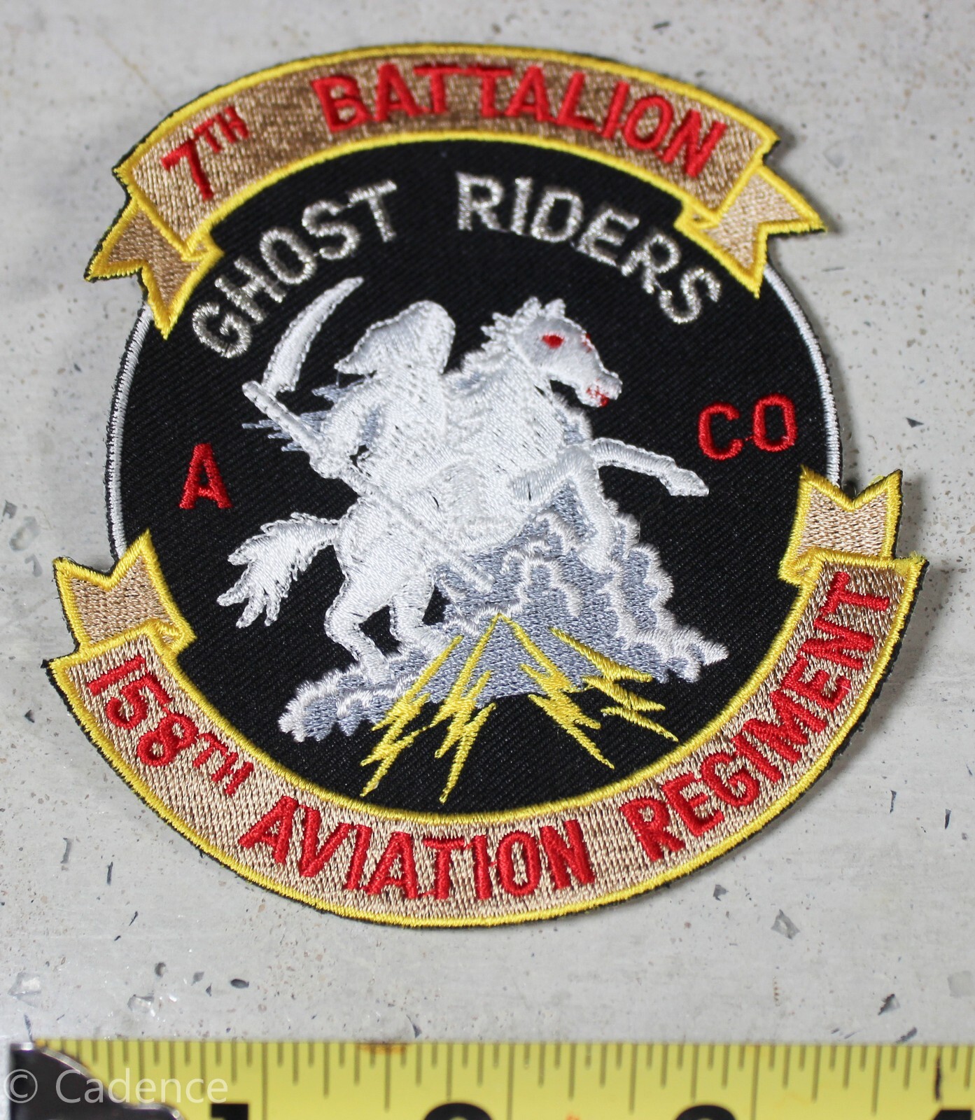 US Desert Storm 7th Bn 158th Aviation Regiment Ghost Riders Squadron A Patch A20