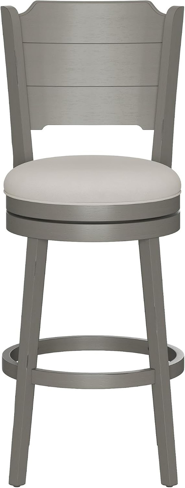 Clarion Wood Swivel Bar Height Stool, Distressed Gray