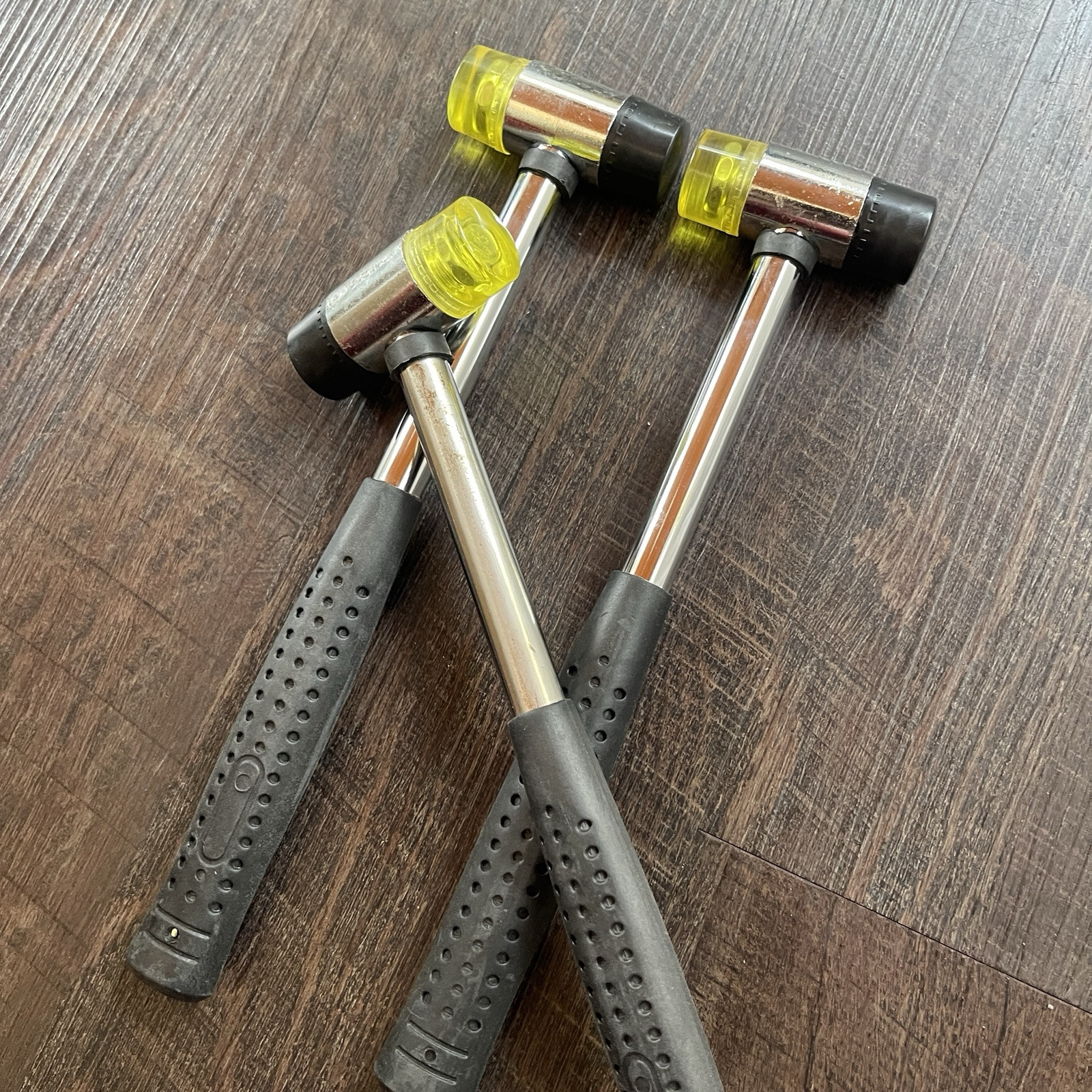 25mm Dual Head Soft Rubber Mallet Hammer Multi-use Rubber Hammer 3-pcs