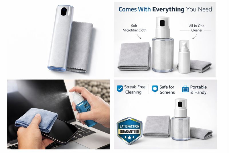 Portable Screen Cleaner for Phone, Laptop, Monitor and TV 12ml