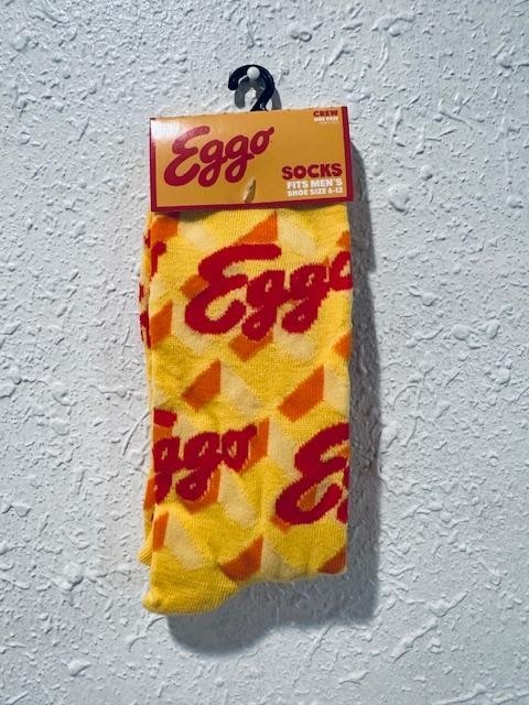 1 Pair EGGO Waffle Socks - Leggo My Eggo Crew Socks Men's Size 6-12