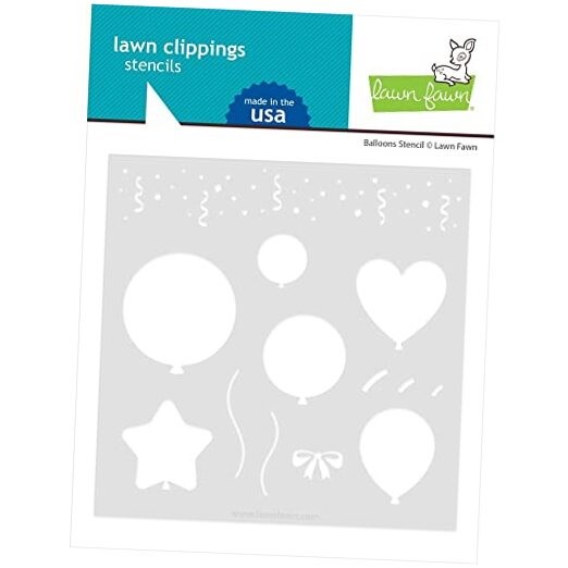 LAWN FAWN Balloons Lawn Clippings Stencils