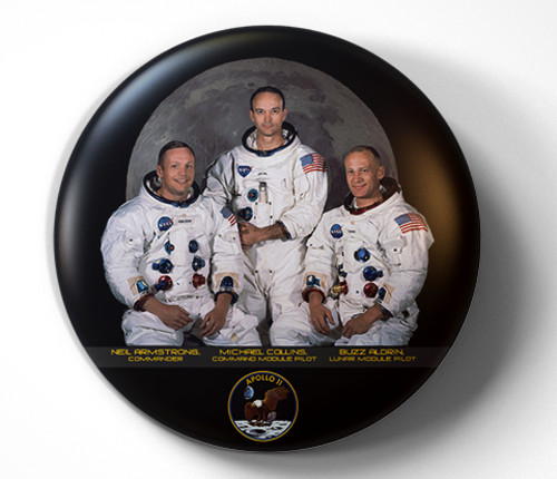 Apollo 11 NASA Crew Portrait - pin pinback button