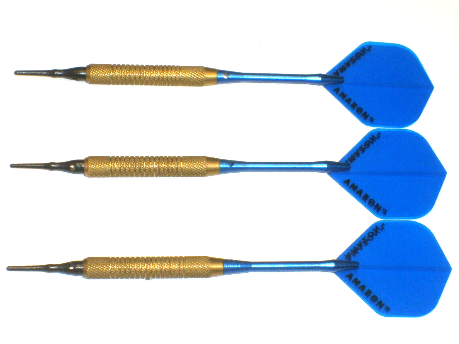 Soft Tip Darts, Used 17 Gram Brass with New Aluminum Shafts and Flights #3822