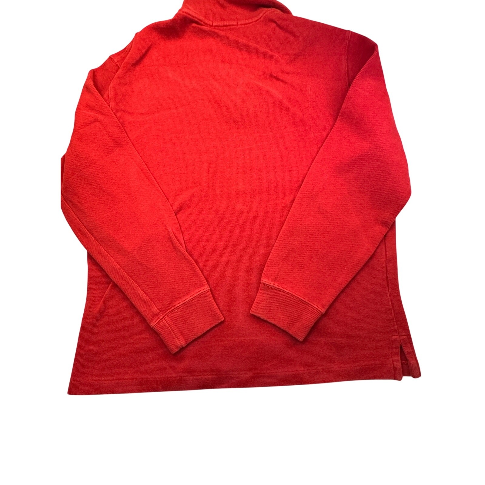 Polo Ralph Lauren Quarter Zip Pullover Cotton Knit Red Medium Classic Prep
