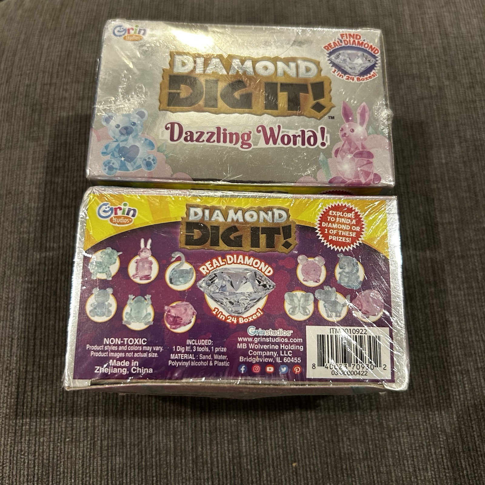 2 Diamond Dig It! Dazzling World Box - REAL DIAMOND in 1 of 24 Boxes