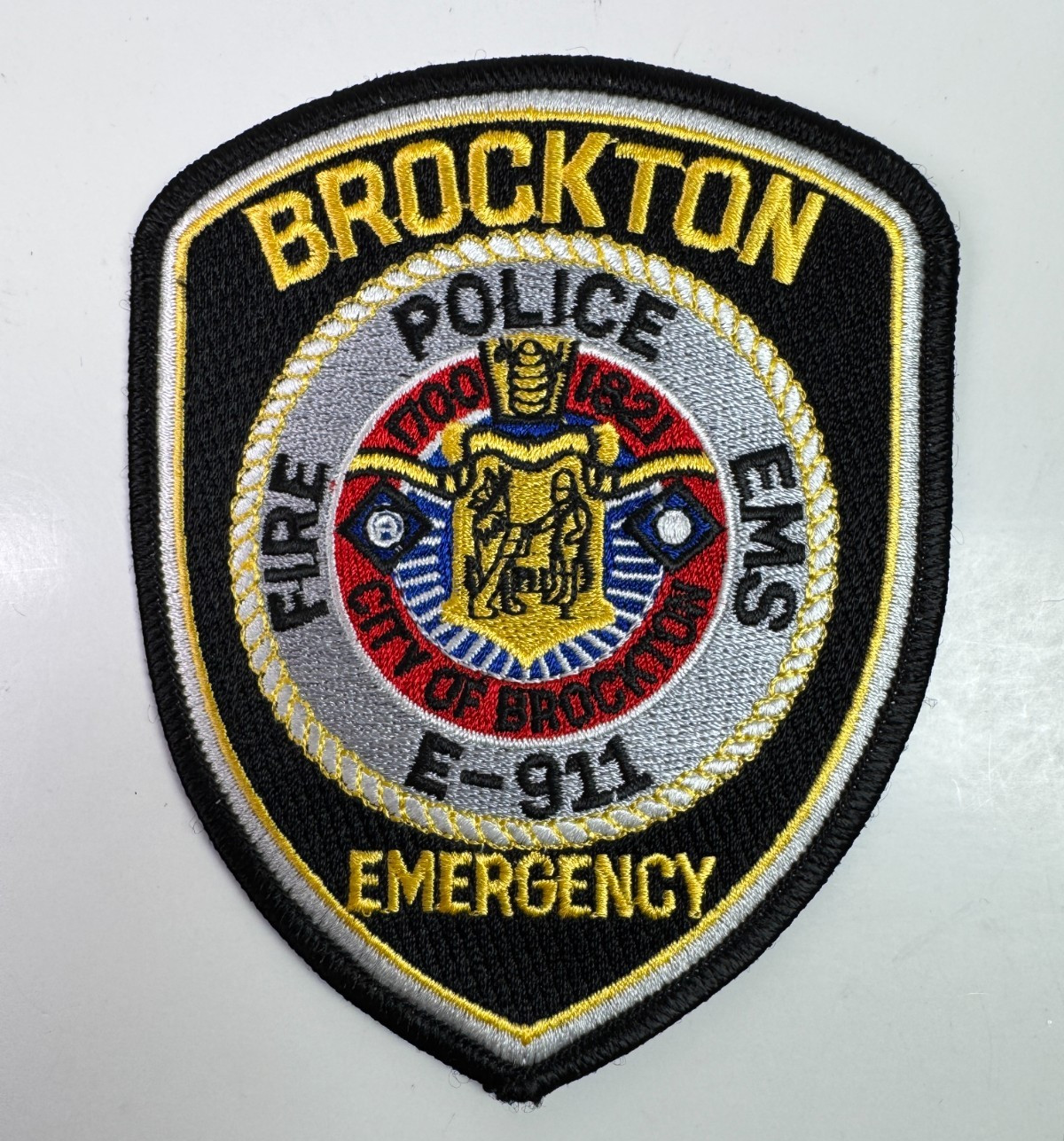 Brockton Police Fire EMS 911 Emergency Massachusetts MA Patch