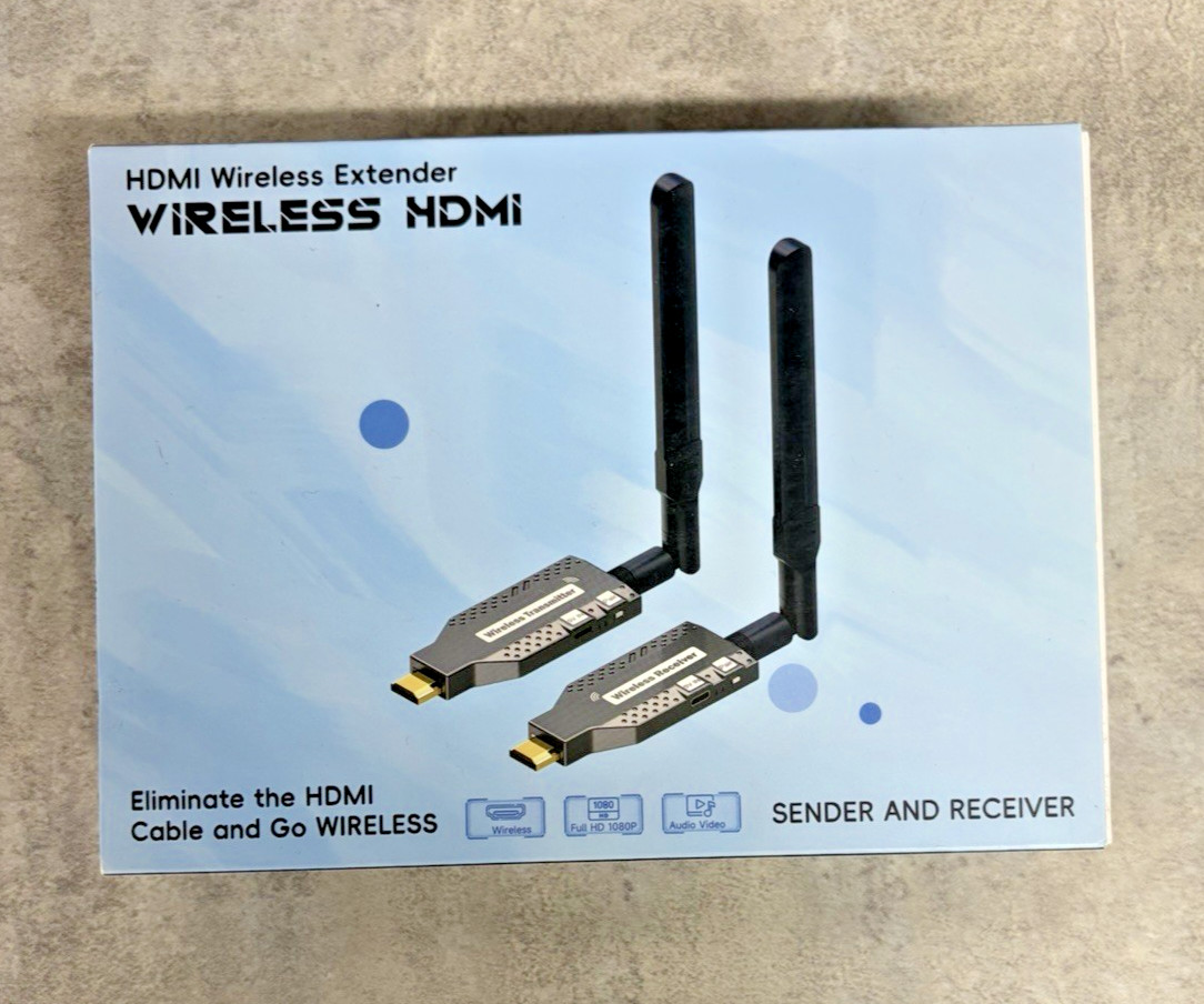 Wireless HDMI Transmitter and Receiver,492ft/150m 4K Decode 1080P Output Plug&Pl