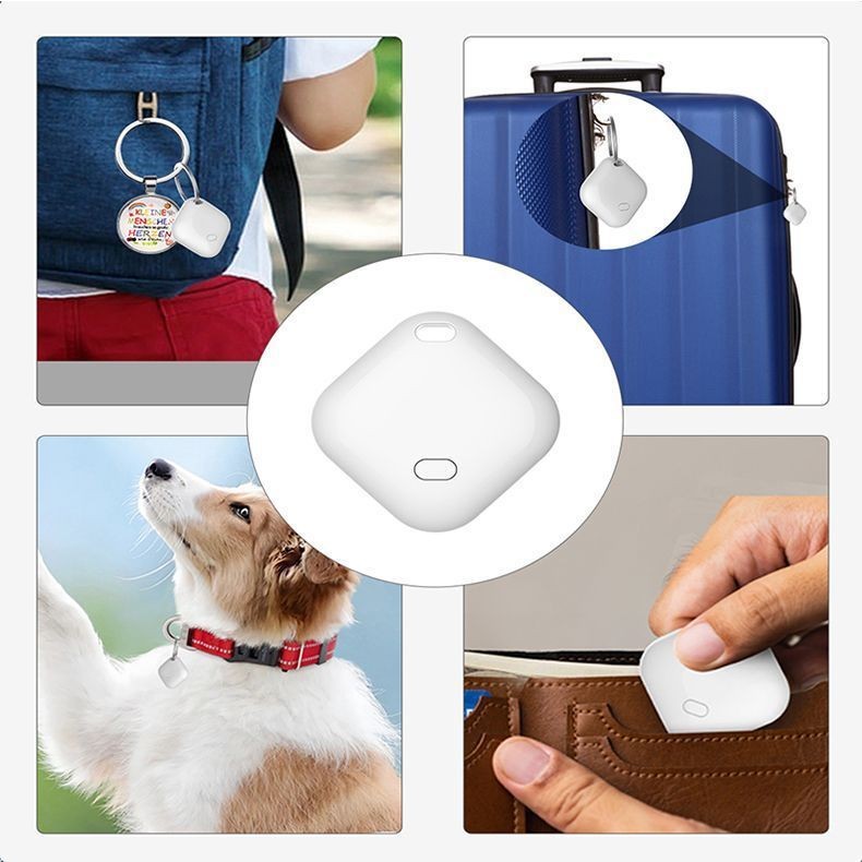 iOS Smart Tag Tracker – IP67 Waterproof Bluetooth Item Finder (White, 1 Pack)