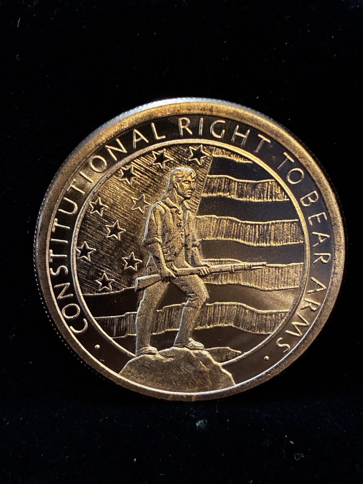 2nd Amendment Constitutional Right to Bear Arms .999  1 oz AVDP Copper Round GSM