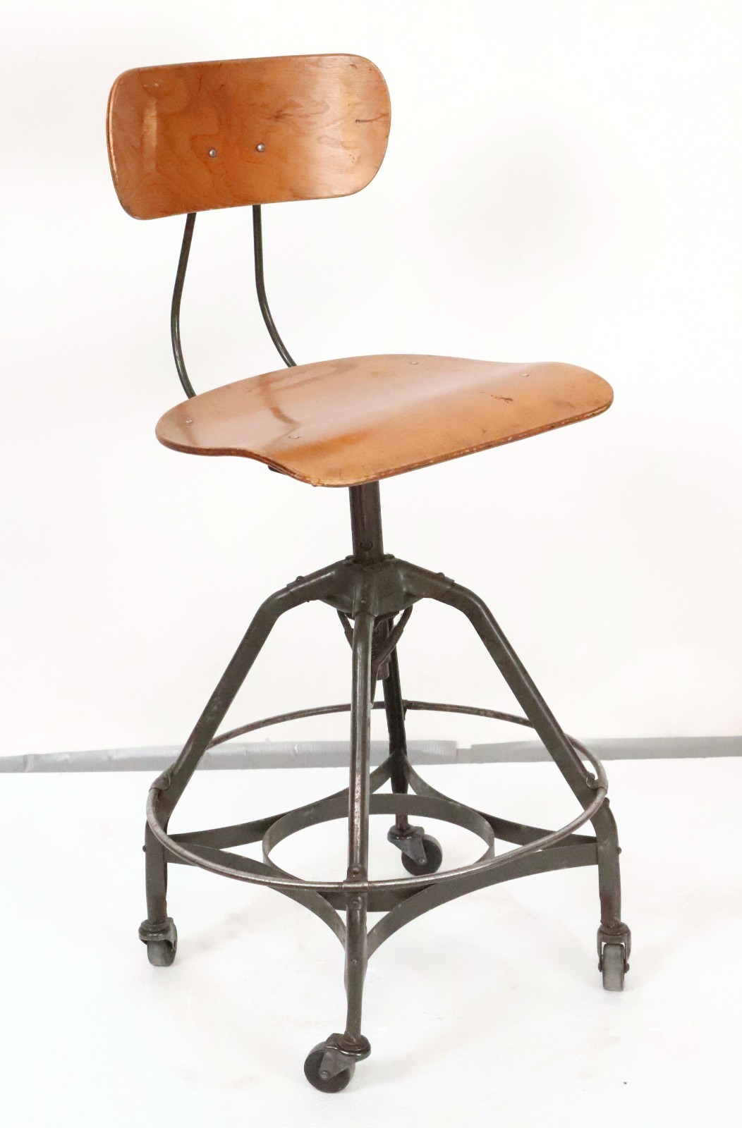 Vintage Industrial Toledo Drafting Stool