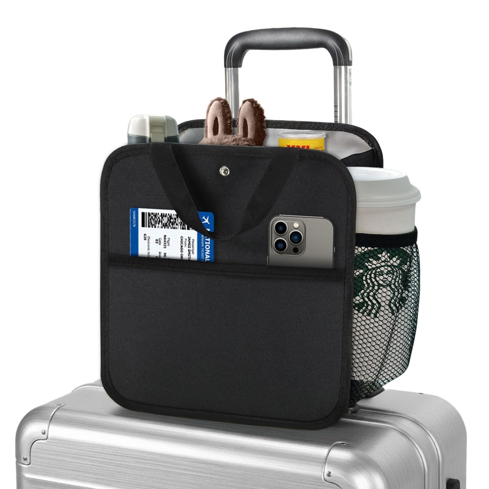 Large Luggage Travel Cup Holder, Oversized Luggage Cup Holder for Suitcase wi...