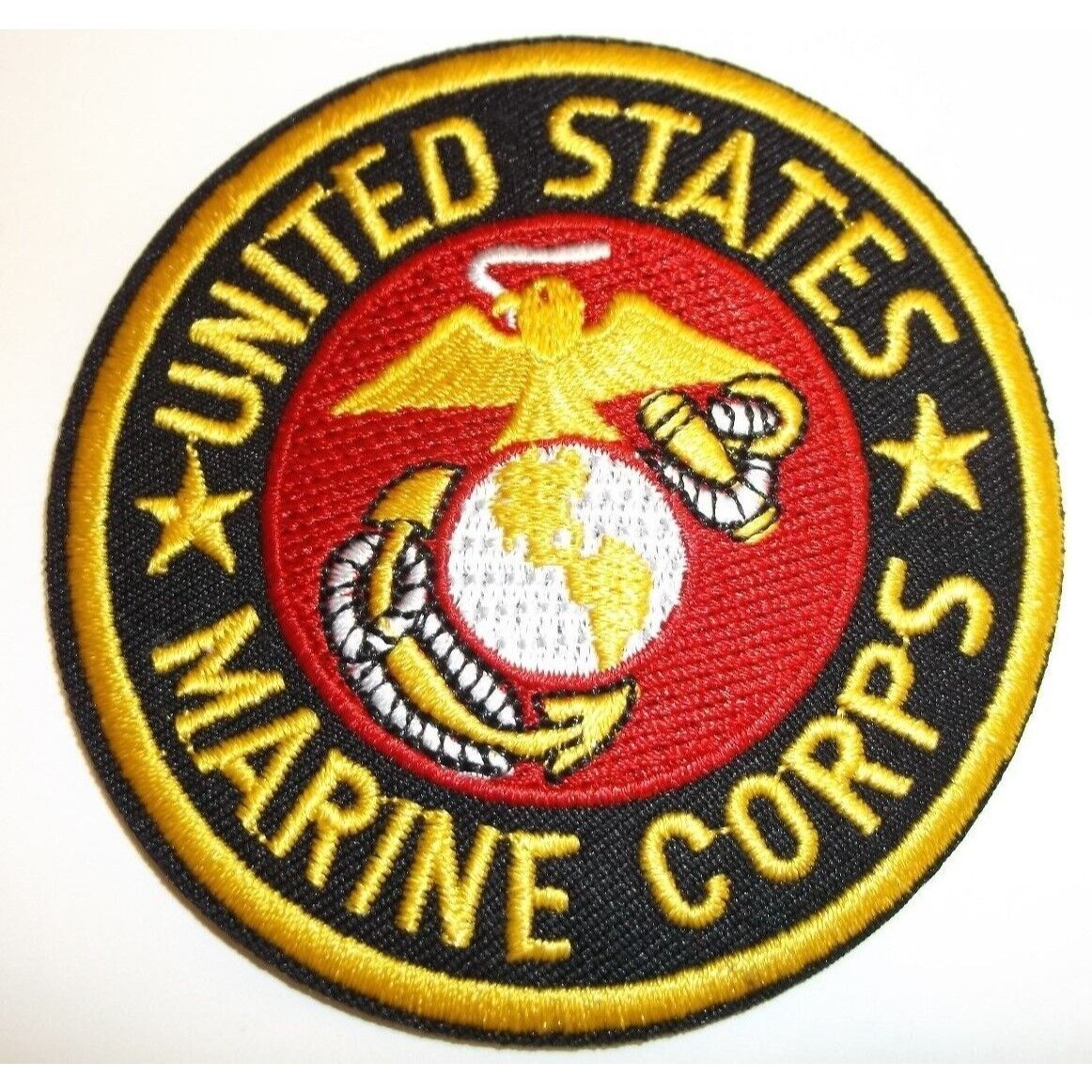 USMC Embroidered Patch~ROUND 3"~Iron or Sew On~Marine Corp--FREE Shipping