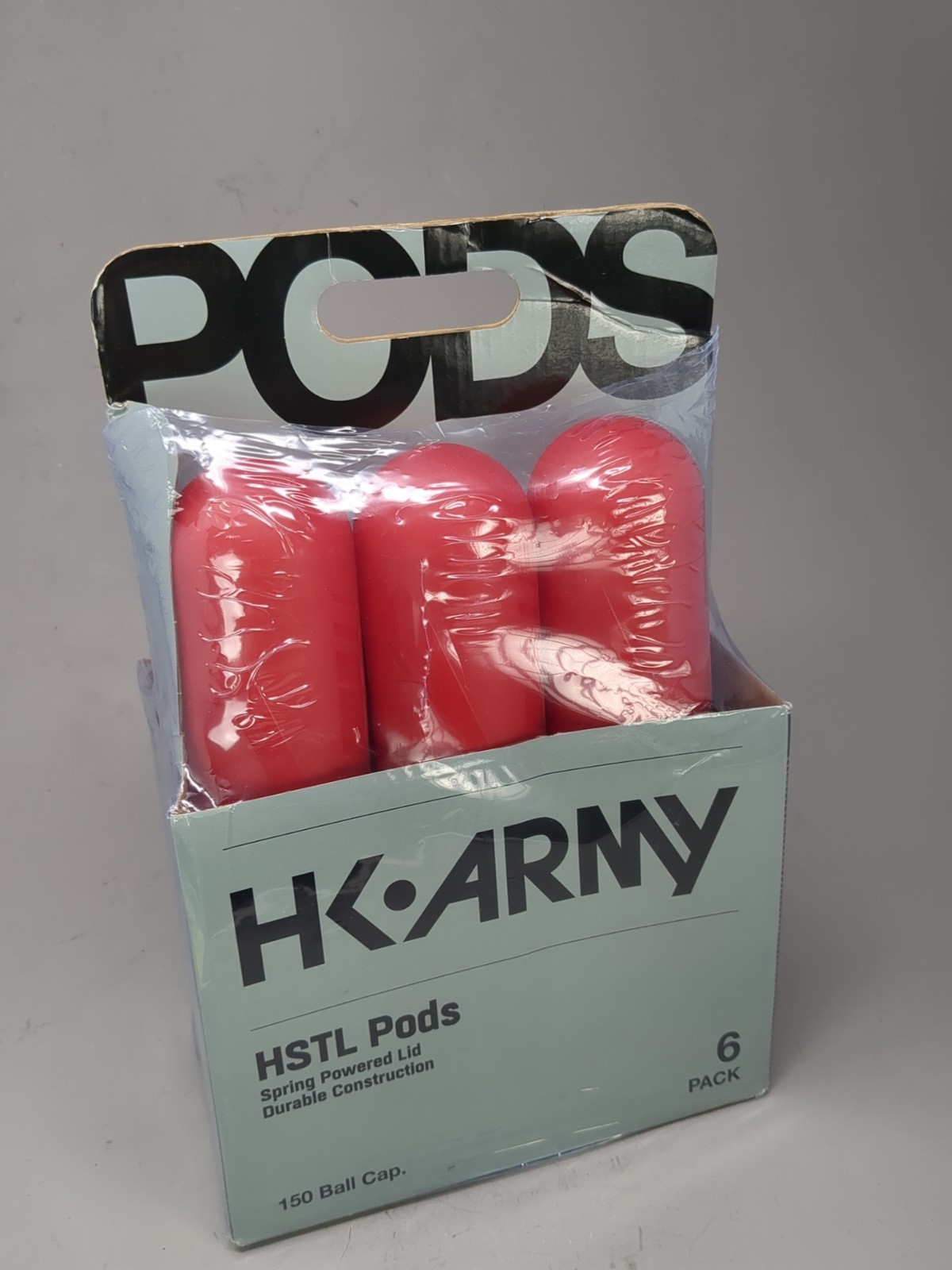 HK Army HSTL Paintball Pods 150rd Spring Lid Red 6 Pack