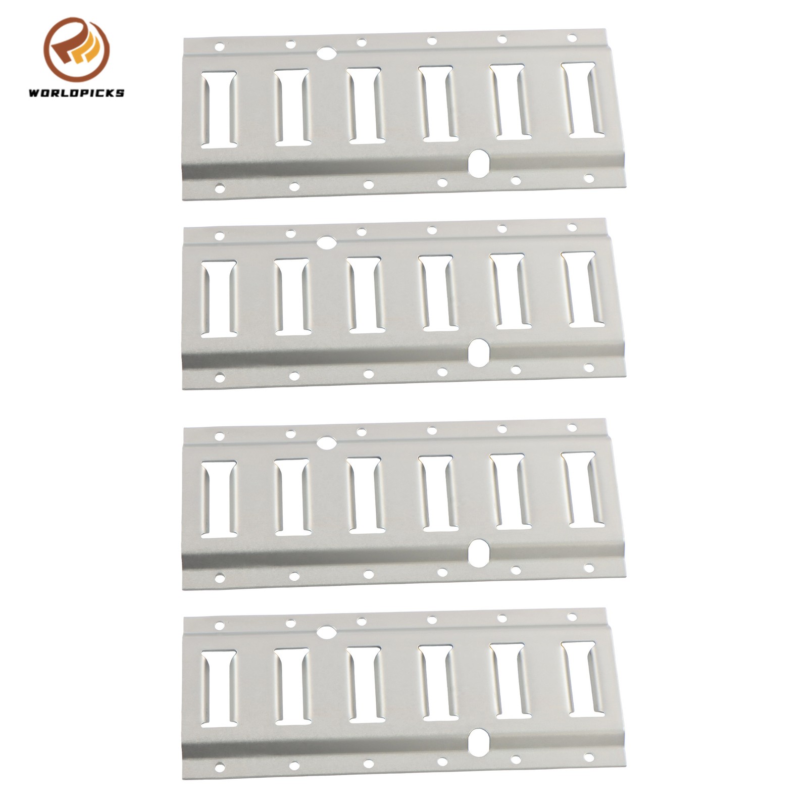 4 Piece 1' Galvanized E Track Rail Set Silver Finish For Garages Trucks Trailers