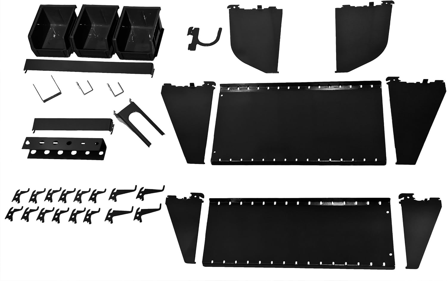 KT-400-WRK B Slotted Tool Board Workstation Accessory Kit for  Pegboard Only, Bl
