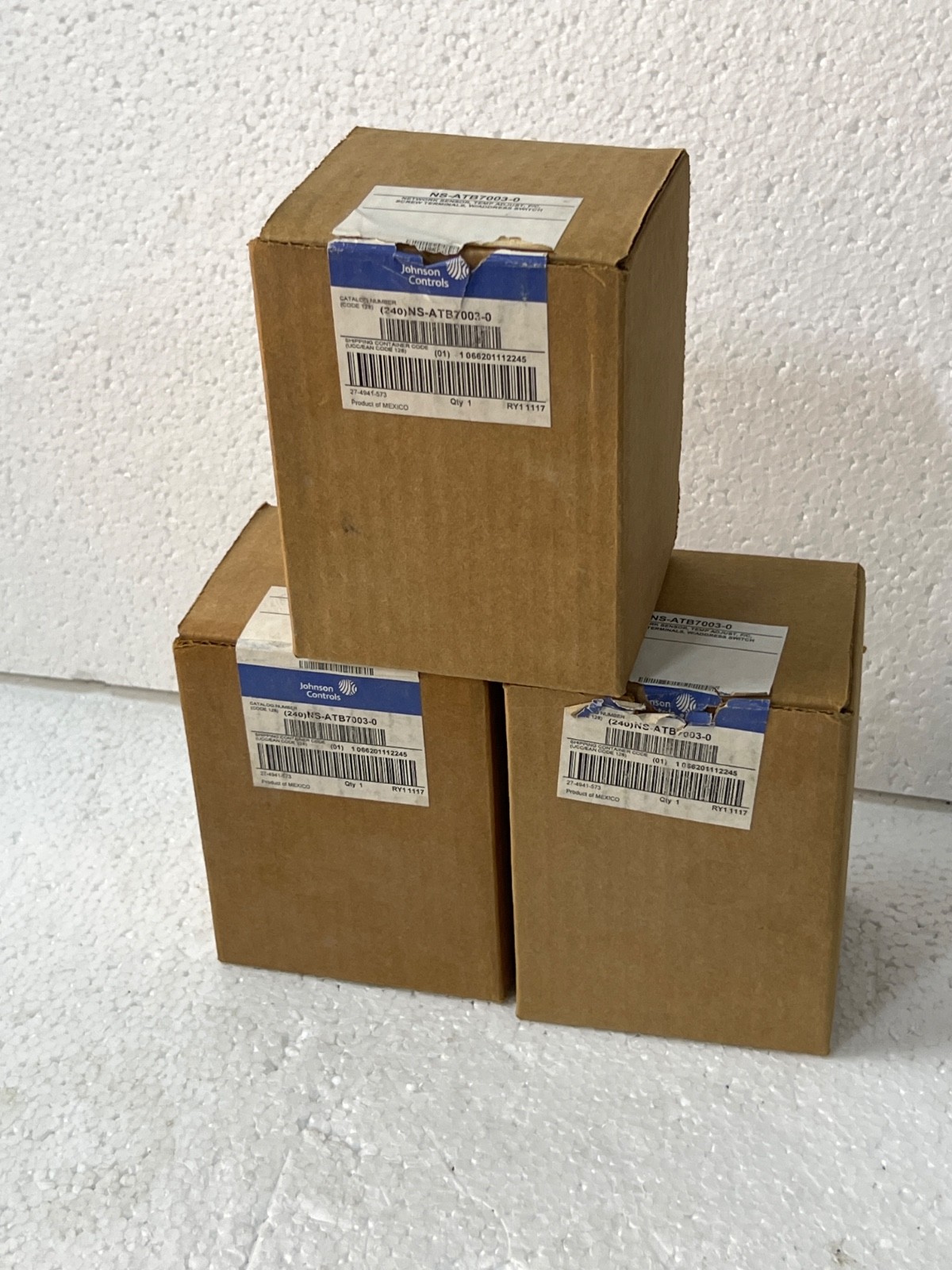 (Lot 3 Pcs) Johnson Controls NS-ATB7003-0 Network Sensor Temp ADJUST F/C