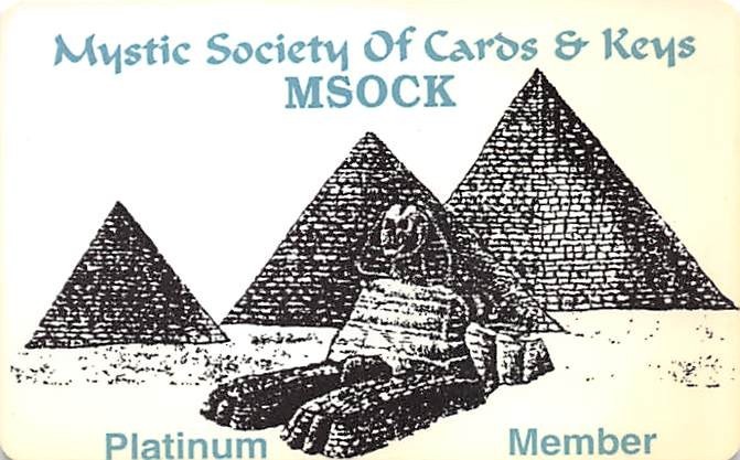 MSOCK Mystic Society of Cards & Keys - Platinum Member Card (BLANK)