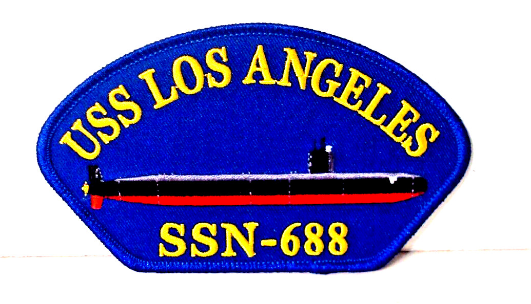 USS LOS ANGELES SSN-688 Embroidered  IRON ON  PATCH 3X5 inch