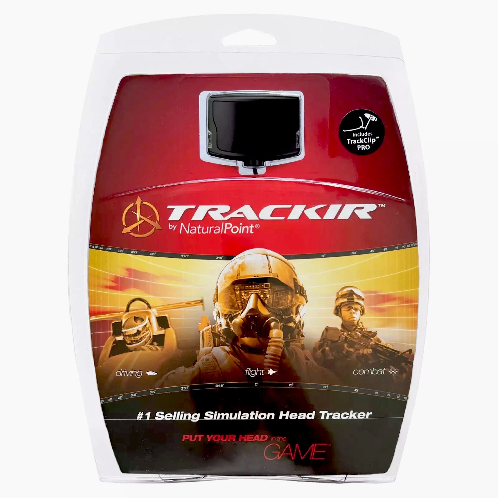 Natural Point TrackIr 5 Optical Head Tracking System Bundle +Track Clip Pro NEW!