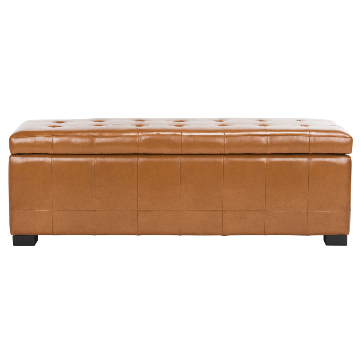 SAFAVIEH Large Manhattan Storage Bench | Saddle |