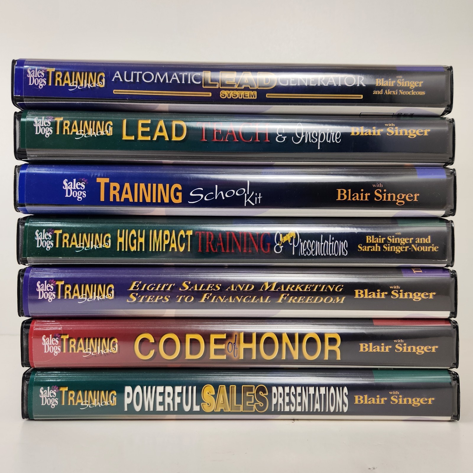 Sales Dogs Training School Complete Set Of 7 Programs, Blair Singer, CDs & Books