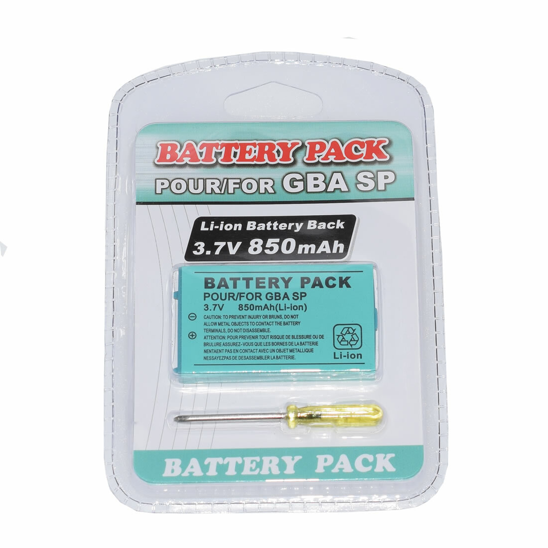 2pcs Rechargeable Battery For Nintendo Game Boy Advance SP Systems + Screwdriver