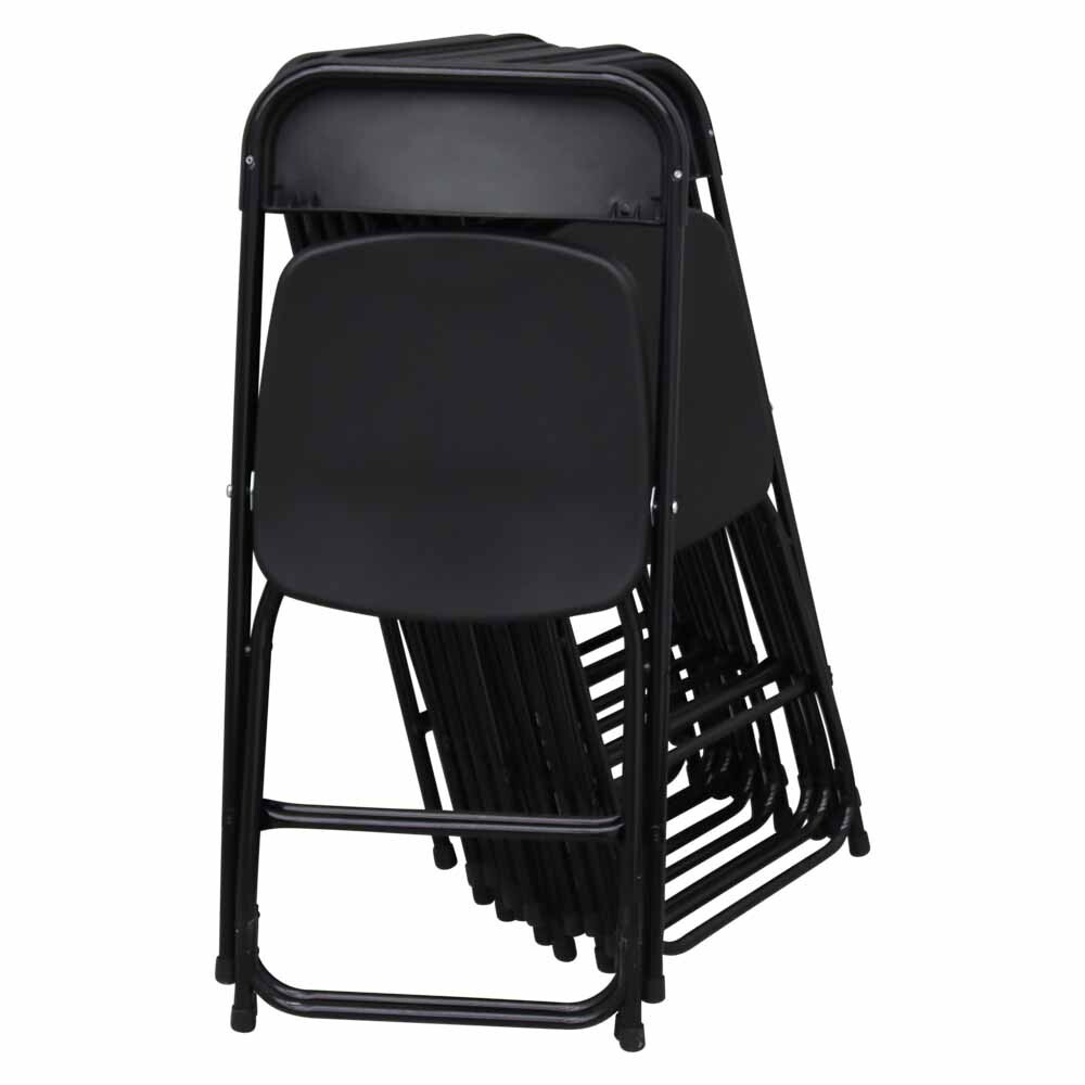 Folding Chairs (10 Pack) 264Lbs Loading Durable Black Chairs for Indoor&Outdoor
