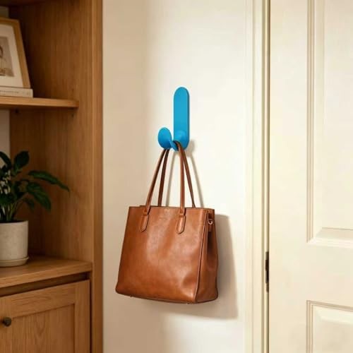 6pcs Adhesive J Hooks Multi-neon Colors, Utility Wall Hooks for Wall