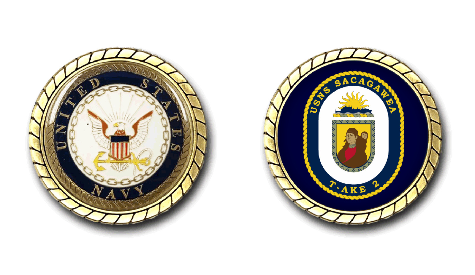 USNS Sacagawea T-AKE-2 Crest Challenge Coin